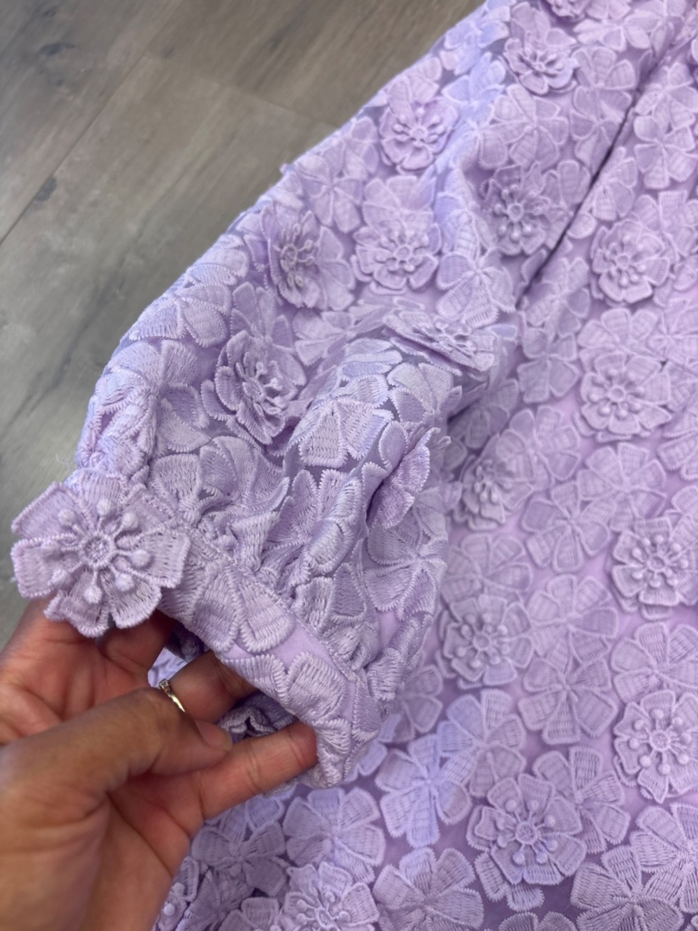 NWT Tuckernuck purple lace floral dress L - Picture 5 of 9